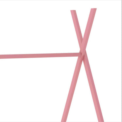 Metal Twin Size House Platform Bed With Triangle Structure